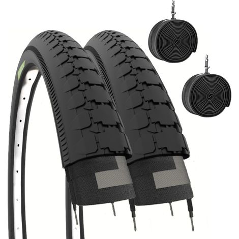 2 COPERTONI 26 X 2 X 1 3/4 (54-571) + CAMERE D'ARIA PNEUMATICI PER CARRETTO FURGONCINO MOTO (1/2)