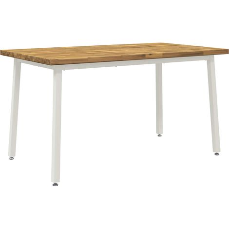 vidaXL Square Dining Table 140 x 70 x 75 cm Solid Acacia Wood (1/5)