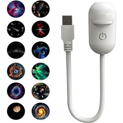Lampada del proiettore 2 in 1 – notte di luce Cielo Stellato USB – LED-Portatile – Kit premium 12 Pezzi (1/5)