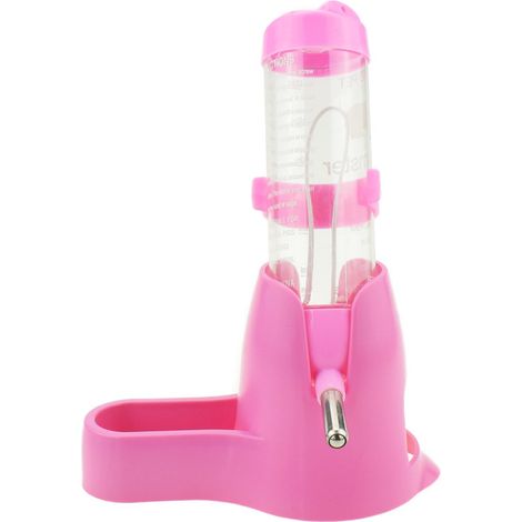 Distributeur d'eau pour Petits Animaux, Hamster, Cochon d'Inde, Lapin, Rat, Furet, Gerbille, Chinchilla, 125ml, Rose