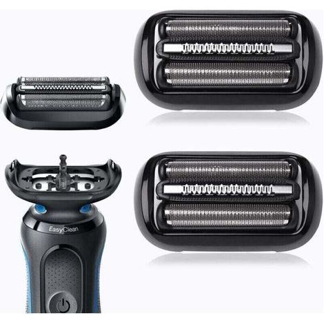 Braun Series 5 53B Original Schwarzer Scherkopf für Herren-Elektrorasierer, Ersatzfolie für eine gründliche und effektive Rasur, Offizielles Ersatzteil (2 Stück 53B)