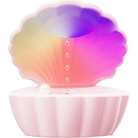 Veilleuse 3 en 1 en Forme de Coquillage avec Haut-Parleur , Humidificateur Anti-Gravité RVB, Lumière Décorative de Bureau en Forme de Goutte (1/4)