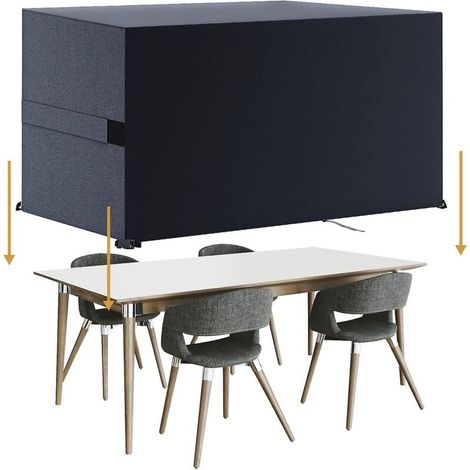 Housse imperméable en tissu Oxford 420D pour mobilier de jardin, protection anti-UV, 120 x 60 x 90 cm (1/4)