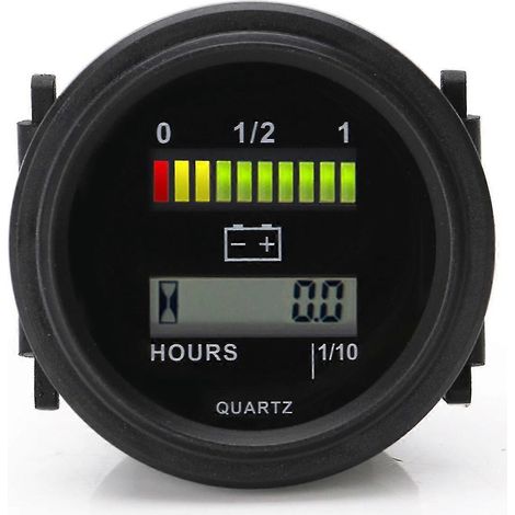 Compteur horaire numérique LCD avec indicateur de batterie LED 12 V 24 V 36 V 48 V 72 V fg2025031700739 (1/4)