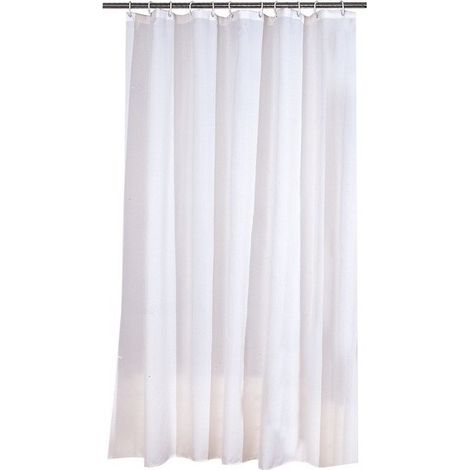 Rideau Douche Blanc Msv Polyester Imperméable 180x200 Cm - Msv (1/4)