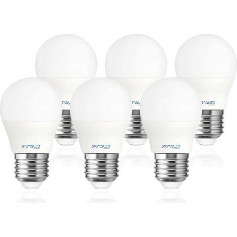 Ampoule LED E27 6W (équivalent 50W) - 550 Lumen - Blanc Chaud 2800K - Culot Edison à Vis E27 - Lampe LED G45 mini Globe - Lot de 6 (1/5)