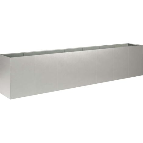 Cache-pot de jardin Argenté 280 x 40 x 60 cm Acier inoxydable vidaXL