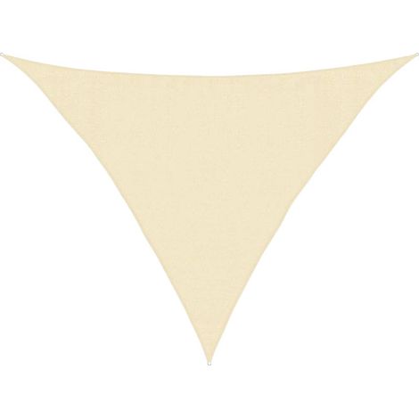 Voile d'ombrage  Voile de parasol 160 g/m² Crème 3,5x3,5x4,9 m PEHD