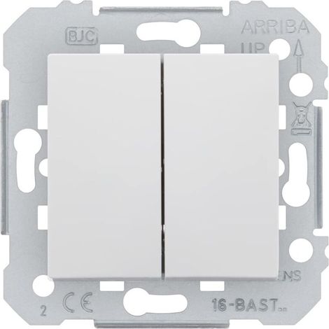 Siemens – Interrupteur double va-et-vient blanc – Raccordement sans outil – Installation entre 0,90 m et 1,30 m – Compatible plaques Delta Viva – 3469 - SIE003469