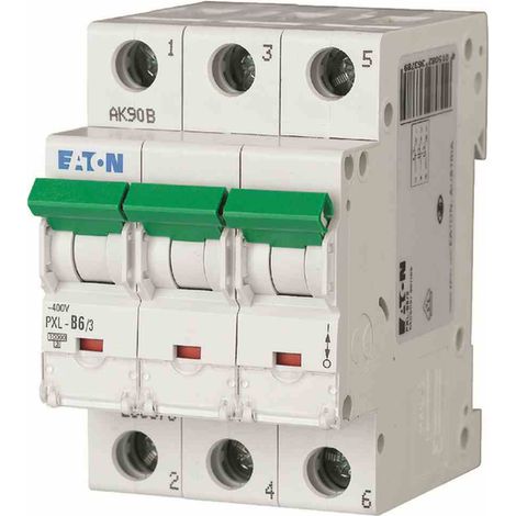 Interruptor miniatura Eaton pxl-b6/3 6 A 3 polos