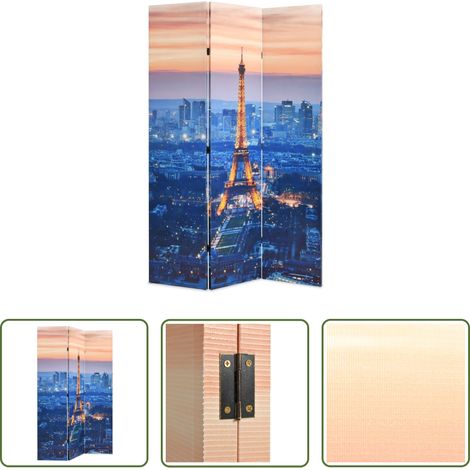 Paris bei Nacht - Raumteiler klappbar 120 x 170 cm Paris bei Nacht (1/5)