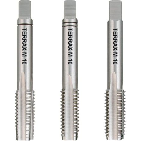Taraud à main M DIN 352 HSS, rectifié M 10 Pas 1,50 mm Trou de noyau fileté Ø1 8,50 mm (1/4)