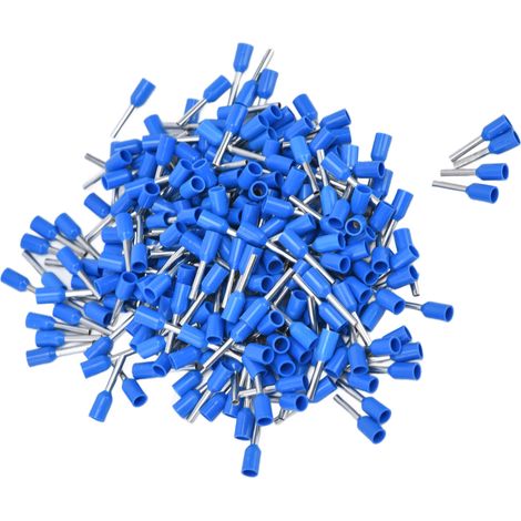 Kit de 1000 cosses à sertir isolées bleues pour câbles 20 AWG, connecteurs électriques E7508 (1/5)