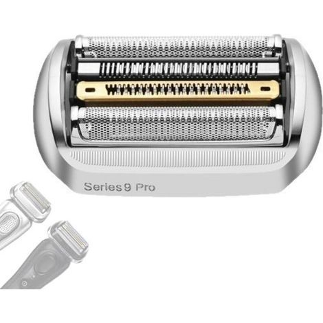 Scherkopf für Braun Series 9 Elektrorasierer, kompatibel mit dem Scherkopf der Braun Series 9, silbernes Ersatzteil für Scherköpfe, Ersatzklingen, 92S/92M/92B/9