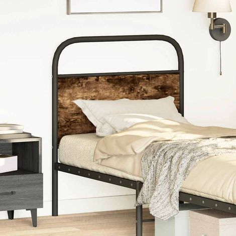 Maison Exclusive - Testiera di Ricambio Rovere Fumo 80 cm in Acciaio e Legno Multistrato (1/5)