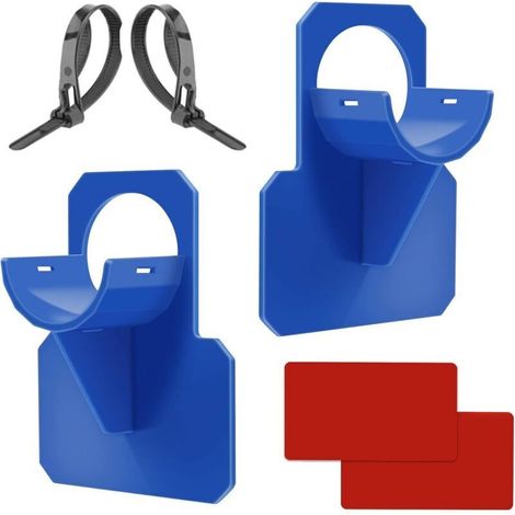 Lot de 2 supports de tuyau bleu pour piscine - Accessoires de tuyau de piscine avec anti-perforation, anti-déchirure, anti-traction (30-37 mm) (1/4)