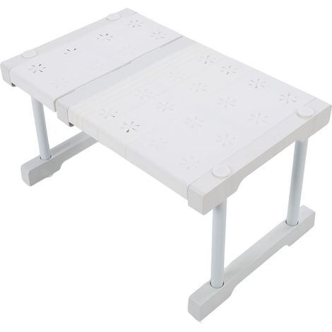 Casier d'étagère extensible réglable en acier carbone pour dressing placard cuisine salle de bain, 24 x 32 cm, longueur 27-38 cm, lot de 11 pièces (1/5)