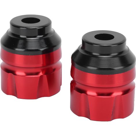 Lot de 2 réservoirs de liquide de frein et d'embrayage pour moto, en alliage d'aluminium, universels pour motos et vélos (rouge).