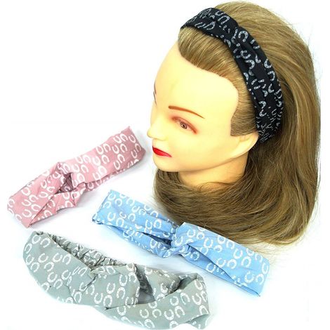 TRADE SHOP - Fascia Elastica Ferro Di Cavallo Annodata Retro Ferma Capelli Tessuto Accessori -