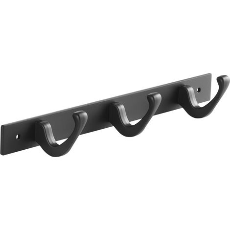 SOTECH Blackline FORTE schwarz pulverbeschichtet Hakenleiste 257 mm mit 3 Haken