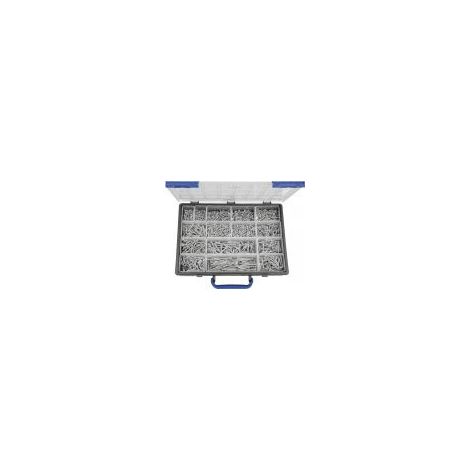Assortiment de 1904 Vis autoperceuse Tête fraisée Phillips Acier zingué Embout-1 pièce (1/2)