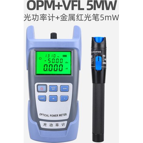 1 km optischer Leistungsanzeige-Fehlerorter mit FC-LC-Adapter, Glasfaserkabeltester