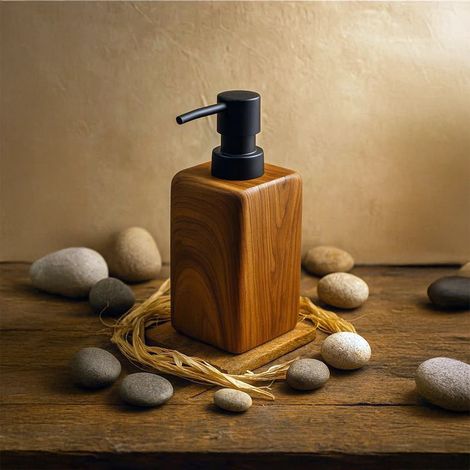 Exagonshop Dispenser sapone effetto legno Radici