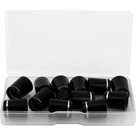 Black Golf Iron Ferrules, Golf Club Tapered Ferrules .12pcs with Single Silver Ring Accessories Parts for All Iron Shafts Replacement (1/5)