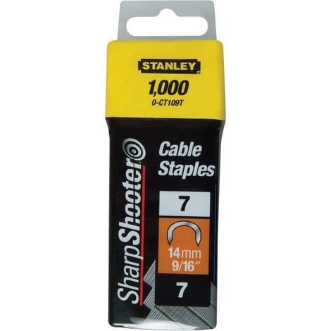 Stanley 1-CT109T Graffette Tipo 7 Set di 1000 pz 14 mm