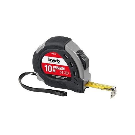 Flexómetro acero 10 m x 25 mm profesional alta precisión KWB (1/5)