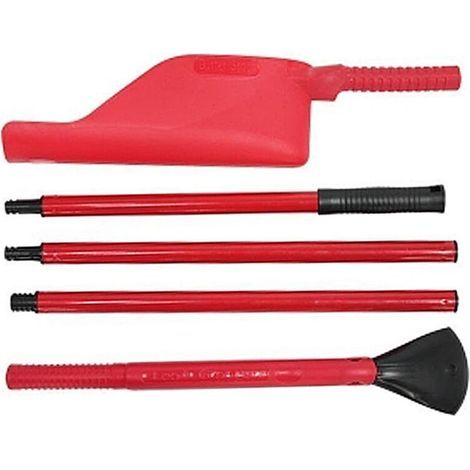Retractable Gutter Cleaning Kit, Plastic Gardening Tools with P and Rake for Leaf Removal and Garden Maintenance (1/4)