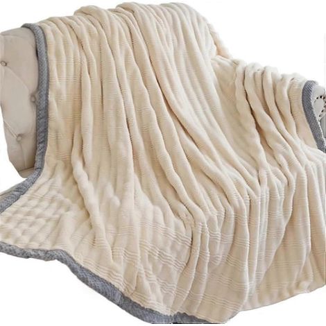 Dikke fleece deken voor de winter, kantoordeken, bankdeken, koraalfleece deken voor airconditioning, kleine quilt voor bed, bank, stoel (150 x (1/5)