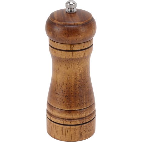 Moulin à poivre en bois avec noyau céramique, réglage de mouture professionnel, pour sel et poivre, usage domestique, 14,3 x 5,5 cm / 5,6 x 2,2 pouces (1/5)