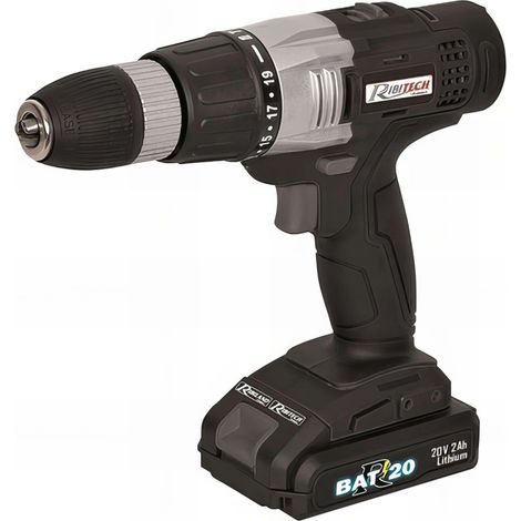 Visseuse/Perceuse à percussion R-BAT20 2 batteries Li-ion 20 V, 2 Ah + accessoires - PRBAT20/P