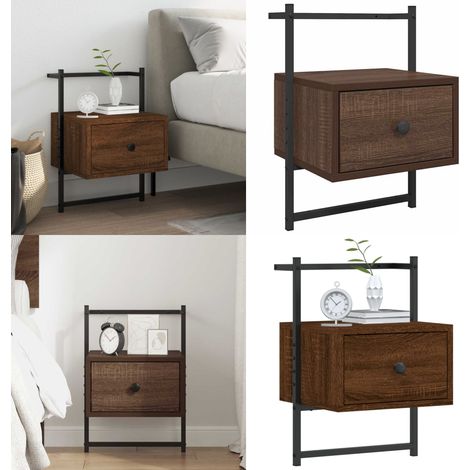 Wand-Nachttisch Braun Eiche 35x30x51 cm Holzwerkstoff - Wand-Nachttisch - Nachttisch - Wohnzimmer Möbel - Holzwerkstoff - Eiche Optik - Home & Living (1/5)