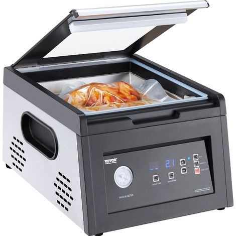VEVOR Macchina sottovuoto, 260W, 260 mm, per alimenti umidi, carne, marinate, compatta, 380W (1/2)