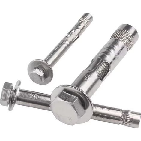 Vis d’expansion hexagonale en acier inoxydable M6x50mm (6 pièces)