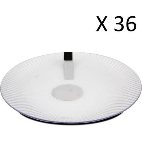 Lot de 36 assiette plate ronde, plat de service - Diamètre 25 x Hauteur 2 cm -JUANIO (1/3)