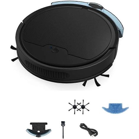 3-in-1 Smart-Saugroboter für Zuhause, Mini-Staubsauger und kabelloser Besen (Schwarz) (1/5)