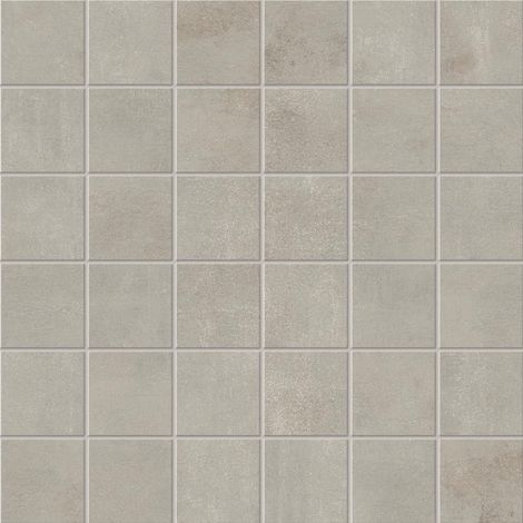 Mosaïque effet Béton Gris Brume 4,8x4,8 cm Quadra 30x30x0,9 cm Mat Gravino - Sol et mur intérieur (vendu par carton de 0,9 m²) - RO'MA CARRELAGE