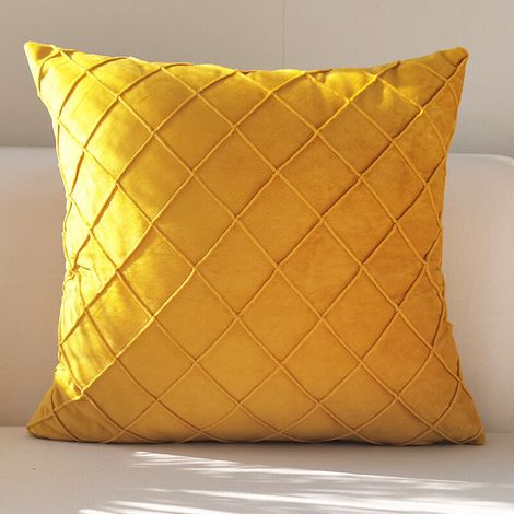 QAZQA Sans noyau 45x45cmcm taie d'oreiller de canapé de style nordique simple couleur unie ins coussin de bureau coussin de chevet - FKG jaune