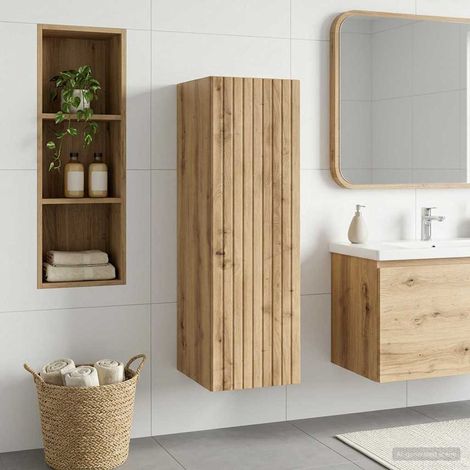 Mueble de baño montado en la pared Roble Artesanal