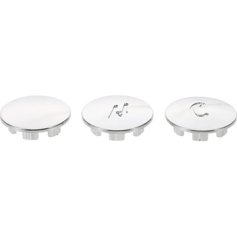 3 Pièces Boutons de Robinet en Plastique Argenté Évier (1/5)
