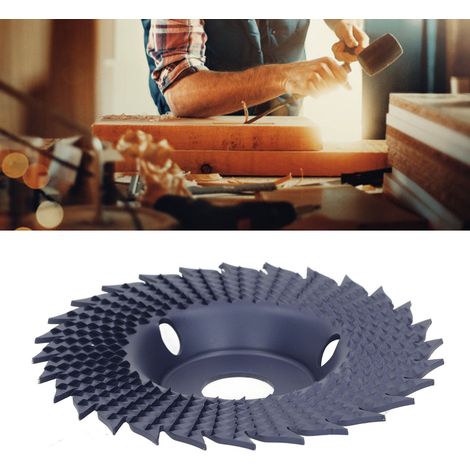 Spitzscheibe zum Schleifen und Formen von Holz, flache und gebogene Schrägscheibe, Scheibe für Winkelschleifer (blau) (1/5)