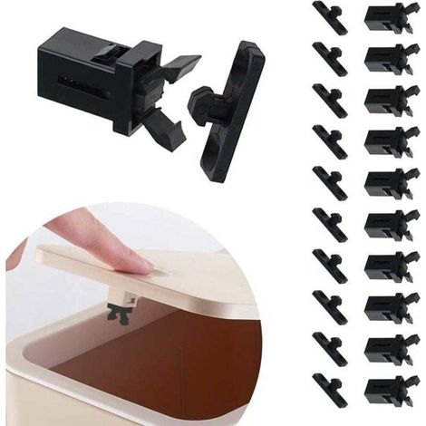Chiusure di ricambio in plastica per pattumiera – 10 paia, sistema autobloccante, compatibili con i modelli standard