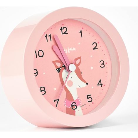 Réveil pour enfants, Réveil éducatif pour enfants Jour/Nuit Réveil pour enfants Réveil pour fille Réveil silencieux au chevet du fauve Réveil ne tique pas (1/5)