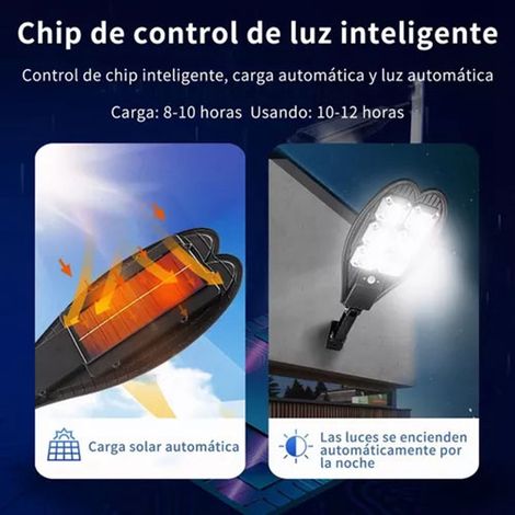 Integrierte Solarstraßenleuchte, wasserdichte LED-Wandleuchte für den Außenbereich mit Fernbedienung, Präsenz- und Bewegungserkennung. (1/5)