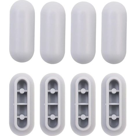 4-Piece Universal Toilet Seat Bumper Kit, Plastic Toilet Seat Bumper Replacement (1/5)