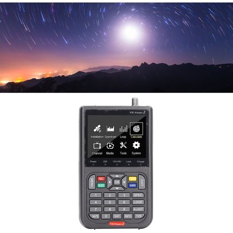 Nouveauté 2023 : V8 Finder 2 Star Finder – Instrument de mesure de signal numérique FTA DVB-S2/S2X avec écran LCD (1/5)