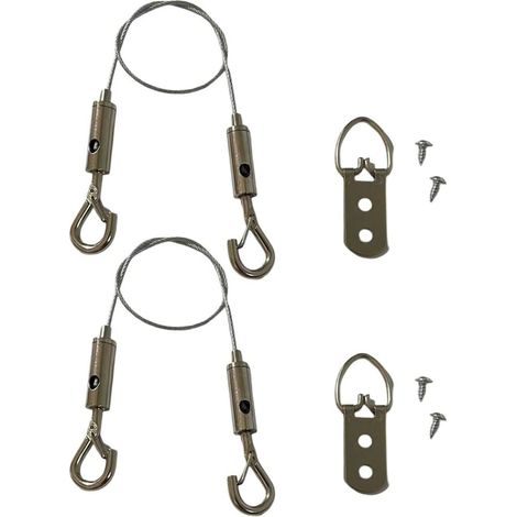Kit de fil suspension réglable en acier inoxydable pour miroirs, (1/4)